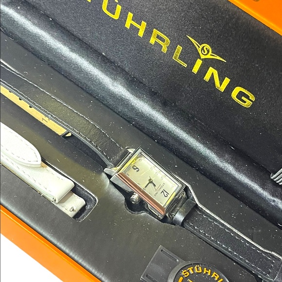 - NIB STUHRLING Origional womens watch with leather bands box papers - Picture 3 of 15